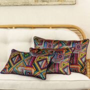 İthal Kadife Çok Renkli Kırlent - Görsel 4